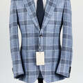 Selling with online payment: [EU][NO US TAX] NWT Suitsupply medium blue checked jacket, 38R