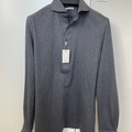 Selling with online payment: [EU][NO US TAX]NWT Suitsupply grey knitted pop-over shirt, 15.5\M