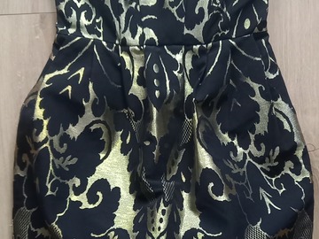 Vente: ROBE BUSTIER NOIRE ET OR