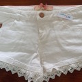 Demande: SHORT BLANC DENTELLE
