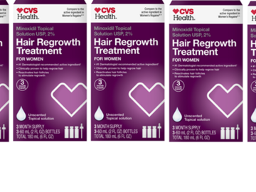 Bulk Lots: 5 CVS Health Hair Regrowth Treatment For Women 3 Month Supply 4/2