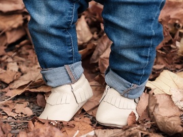 Bulk Lots: 28 pairs Baby Moccasins Leather Soft Sole Slip On Shoes 