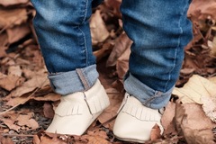 Bulk Lots: 28 pairs Baby Moccasins Leather Soft Sole Slip On Shoes 