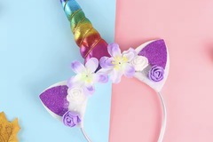 Bulk Lots: 18 Pcs Unicorn Headbands Glitter Unicorn Horn Headband
