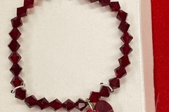 Bulk Lots: 15 pcs--Swarovski Crystal Bracelet w/Heart--$6.50 ea