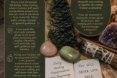 Selling: 20 min whatapp video any area with powerful moldavite 