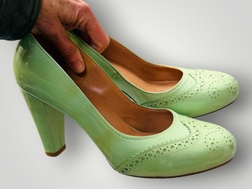 Selling: KATE SYLVESTER x G&L handmade pumps in mint green / 40