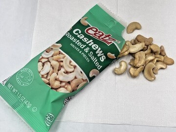 Bulk Lots: Cashews Roasted & Salted 120/ 1.5 oz Snack Bag Halves and Pieces 