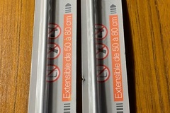 Selling: 2 tringles à rideaux aluminium extensible de 50 à 80 cm