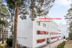 Renting out: furnished room in Espoo, bills covered, available June 1. 2026