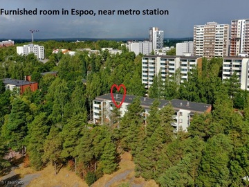 Annetaan vuokralle: furnished room in Espoo, bills covered, available Aug 7. 2026