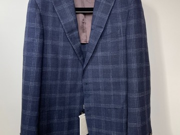 Selling with online payment: [EU][NO US TAX] NWT Suitsupply navy checked summer jacket, 38R