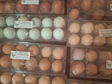 Selling with In-person Payment: Fresh eggs for sale