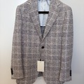 Selling with online payment: NWT Suitsupply brown glen check jacket, size 38R