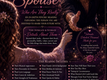 Selling: YOUR FUTURE SPOUSE- INTIMATE AND IN DEPTH READING 3 AVAILABLE