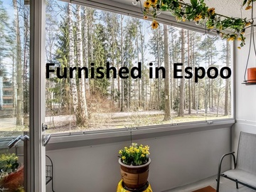Renting out: furnished room in Espoo, bills covered, available June 15. 2026