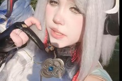 Selling with online payment: Shenhe genshin impact doki doki SR cosplay + wig