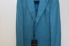 Selling with online payment: [EU][NO US TAX] NWT Cavour aqua blue wool silk jacket, size 38R