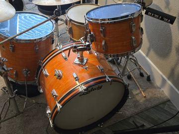 Selling with online payment: 1960's Ludwig ModOrange Drum Set - 3 Piece 