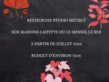 Requesting: Recherche studio meublé