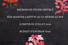 Demande: Recherche studio meublé