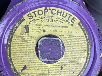 À vendre: Vend stop chute professionnel à câble acier 10 ml 