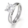 Bulk Lots: 30pcs Stainless Steel Solitaire Engagement Ring 