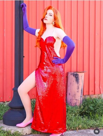 long red jessica rabbit dress Who Framed Roger Rabbit Jessica Rabbit Cosplay Costume Gcosplay