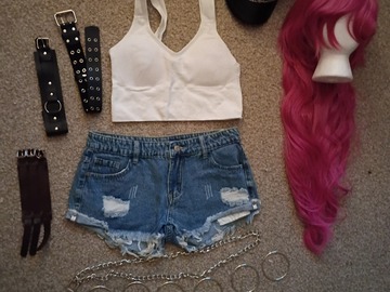 Selling with online payment: Poison Street Fighter Costume+Wig [M]