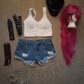 Selling with online payment: Poison Street Fighter Costume+Wig [M]