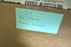 Selling with online payment: Box of 34 6-place Frame holders, clear acrylic, for slat wall