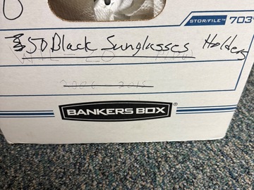 Selling with online payment: Sunglasses holders, individual, black, box of 50
