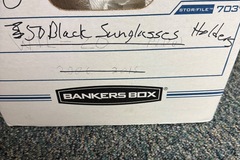 Selling with online payment: Sunglasses holders, individual, black, box of 50