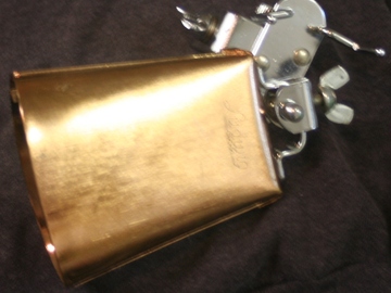 Selling with online payment: 1960-70s Ludwig  5" coppertone cowbell w/70s mount
