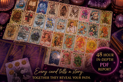 Selling: Love Life Map™ Grand Tableau Reading /Lenormand PDF Report 