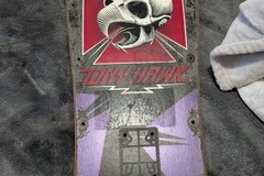 Selling with online payment: 1980s Tony Hawk "chicken skull" deck (purple)