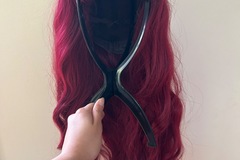Selling with online payment: Red wavy wig w/ bangs 