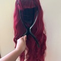 Selling with online payment: Red wavy wig w/ bangs 