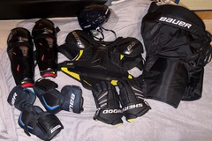 Verkaufen mit Online-Zahlungen: Bauer Eishockey Ausrüstung Set für Erwachsene, neuwertig