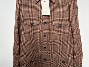 Selling with online payment: [EU][NO US TAX] NWT Suitsupply brown glen check overshirt, 36R