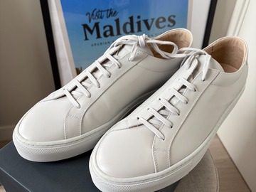 Selling with online payment: [EU][NO US TAX] NWT Suitsupply light grey leather sneakers, US10