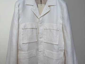 Selling with online payment: [EU][NO US TAX] NWT Suitsupply off-white linen field jacket, 38R
