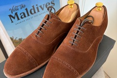 Selling with online payment: [EU][NO US TAX] Carlos Santos brown suede oxford shoes, size UK8