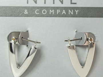 Bulk Lots: 40 prs-Nine West Sterling Silver Plated Finish Earrings-$2.50 prs