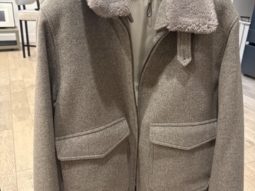 Selling with online payment: Grey wool bomber