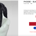Selling with online payment: Black ponytail wig 