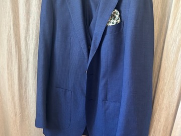 Selling with online payment: 3Piece Houndstooth Havana Patch 38R E.Thomas Wool/Silk/LinenBlend