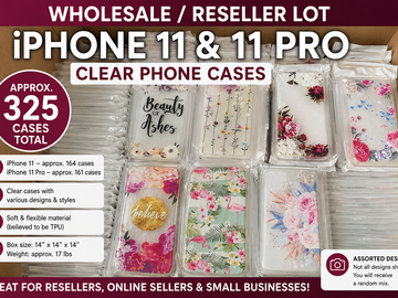 Bulk Lots: Approx. 325pc iPhone 11 & 11 Pro Clear Case Wholesale Reseller Lo
