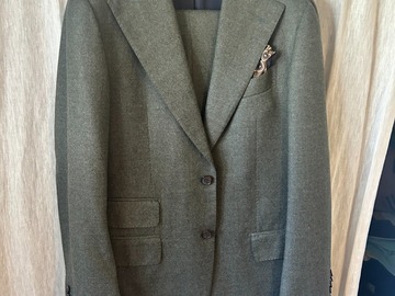 Selling with online payment: Green Havana Patch Wool Flannel VBC 38R