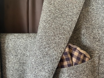 Selling with online payment: 38R Havana Patch Brown Tweed by Angelico